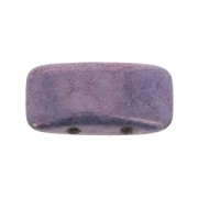 Perline in vetro di Boemia Carrier Bead 2 fori 11 x 22 mm  Opaque Luster Amethyst x 6|raw }}