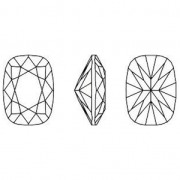 Cabochon PureCrystal 4568 Cushion Fancy Stone 8 x 6 mm Crystal Silver Shade x11