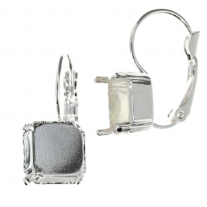 Monachelle per cabochons PureCrystal Imperial 4480 10 mm Argentato x2