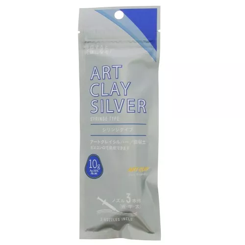 Art Clay Silver New Formula siringa con 3 ugelli x 10 gr