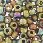 Rocaille Miyuki 8/0 2035 - Metallic Khaki Iris Mat