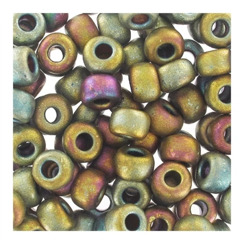 Rocaille Miyuki 8/0 2035 - Metallic Khaki Iris Mat