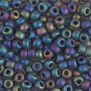 Rocaille Miyuki 8/0 401FR - Black AB Mat