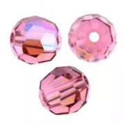 PureCrystal 5000 Perle rotonde da 6 mm - Rosa Shimmer x6
