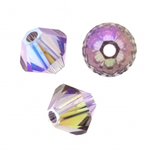 Biconi PureCrystal 5328 4 mm Light Amethyst Shimmer x50