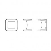 Castone per cabochon PureCrystal Kaleidoscope Square 4499 10 mm dorato x1