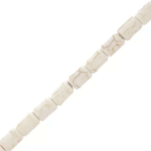 Perlina Rondelle Heishi 6x4 mm Howlite imitazione x38cm