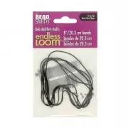 Filo elastico per base di tessitura Endless Loom - Filo di 20.3 cm Nero x 6