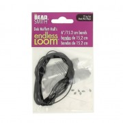 Filo elastico per base di tessitura Endless Loom - Filo di 15.2 cm Nero x 12