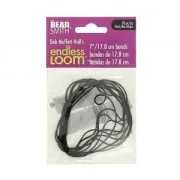 Filo elastico per base di tessitura Endless Loom - filo di 17.8 cm Nero x 10