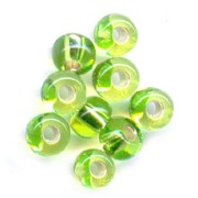 Preciosa Perle di semi 5/0 4,5 mm - Peridoto giallo rivestito d'argento x20g