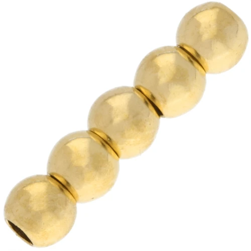 Perle rotonde da 3 mm con fori grandi - Gold filled (oro laminato) x10
