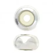 Stopper Bead 6.6 mm con un foro 2 mm in Argento 925 x1