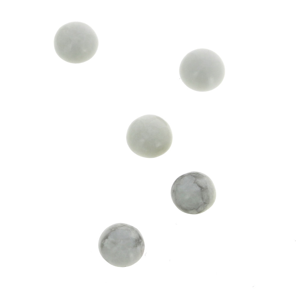 Cabochon rotondi 4mm Quarzo Rutile x5 - Perles & Co
