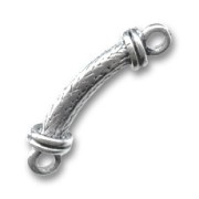 Tubo con anellini argentato mm. 33x5 x1|raw }}