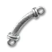 Tubo con anellini argentato mm. 33x5 x1