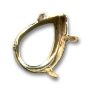 Castone PureCrystal 4320 pera mm. 14x10 dorato|raw }}