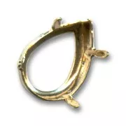 Castone PureCrystal 4320 pera mm. 14x10 dorato