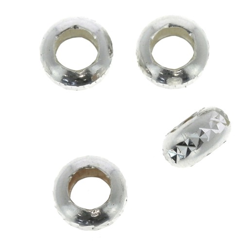 Perline rondelle 5x2.5  mm Argento 925 x4