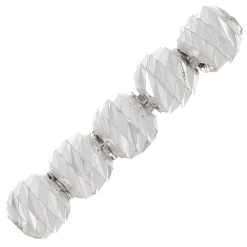 Perline rotonde con diamante 2 mm - Argento 925 x50