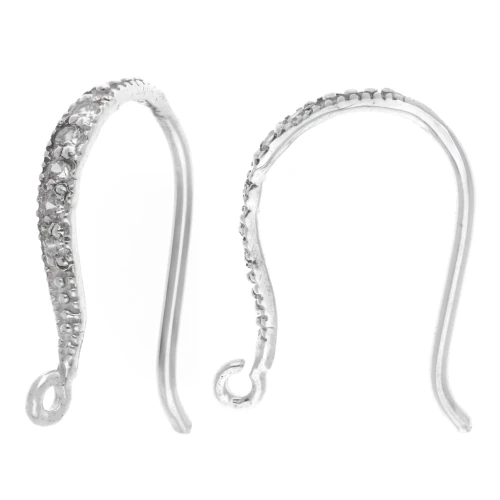 Ganci per orecchini strass in Argento 925 18.5 mm x2