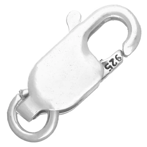 Chiusure a moschettone allungate da 10 mm - Argento 925 x20