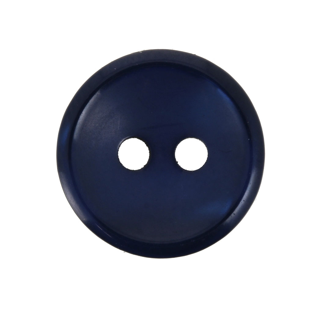 Bottone Rotondo 2 Fori Cucito Camicia 11 Mm Blu Scuro X1 Perles Co