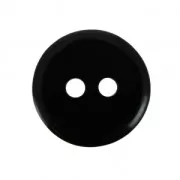 Bottone rotondo 2 fori cucito camicia 11 mm nero x1