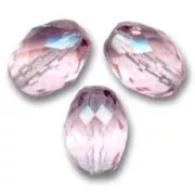 Perla a forma di oliva sfaccettate 11x8 mm - Rosaline x20