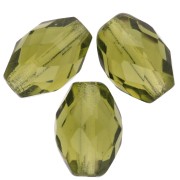 Perla a forma di oliva sfaccettate 11x8 mm - Olivina x20