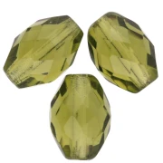 Perla a forma di oliva sfaccettate 11x8 mm - Olivina x20