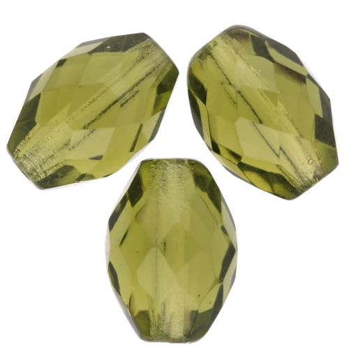Perla a forma di oliva sfaccettate 11x8 mm - Olivina x20