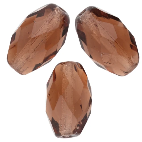 Olive sfaccettate 12x7,5 mm Topazio affumicato x20