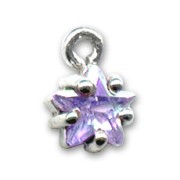 Ciondolo stella Ossido di zirconio in Argento mm. 8 Alexandrite x1
