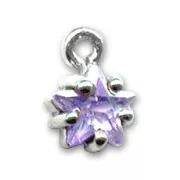 Ciondolo stella Ossido di zirconio in Argento mm. 8 Alexandrite x1