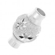 Chiusura glitterata per bracciale cordone 3 mm Argento 925 - Argento 925 x1|raw }}