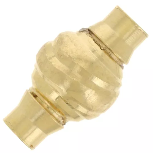 Chiusura calamitata per bracciale 3mm Argento 925 Dorato con oro finox1