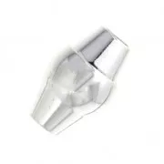 Chiusura calamitata per bracciale cordone 3 mm - Argento 925 x1