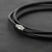 Chiusura calamitata per bracciale cordone 3 mm - Argento 925 x1