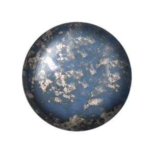 Cabochon di vetro di Puca® 18 mm  Opaque Sapphire Silver x 1