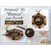 Cabochon di vetro di Puca® 18 mm  Opaque Sapphire Silver x 1