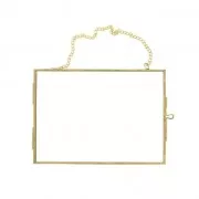 Cornice rattangolare da appendere - vetro e metallo 180x130x7mm x1