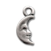 Ciondolo luna mm. 15 argentato antico x6|raw }}