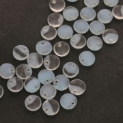 Lentil  6 mm Crystal/Light Blue x50