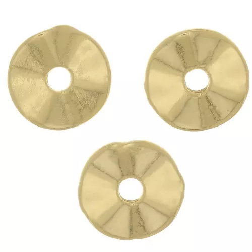 Rondelle irregolari 10 mm dorato x10