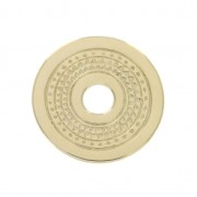 Medaglia rotonda motivo etnico con foro centrale 20 mm Placcato oro 3 microns x1