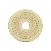 Medaglia rotonda motivo etnico con foro centrale 20 mm Placcato oro 3 microns x1