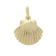 Ciondolo/ Pendente a forma di conchiglia 14 mm Placcato oro 3 microns x1|raw }}