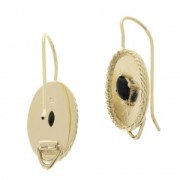 Gancetti per orecchini ovali con onice centrale 24 mm Placcato oro 3 microns x2|raw }}