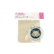 Tela Canevas pour punch needle 250 x 250 mm 4 pts/cm ecrù x1